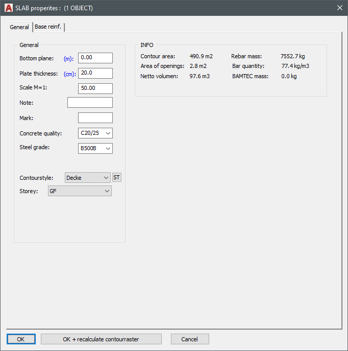 Slab properties