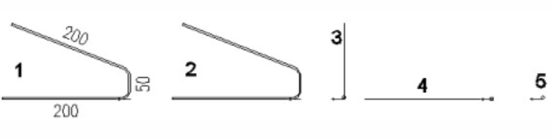 In the adjacent illustration, 1 and 2 represent different representation options of a rebar in the plane, while 3, 4, and 5 represent various presentation options of the same vertically rotated rod. The diameters of different rods are easily recognizable on the screen through the 'ByDiameter' color indication.