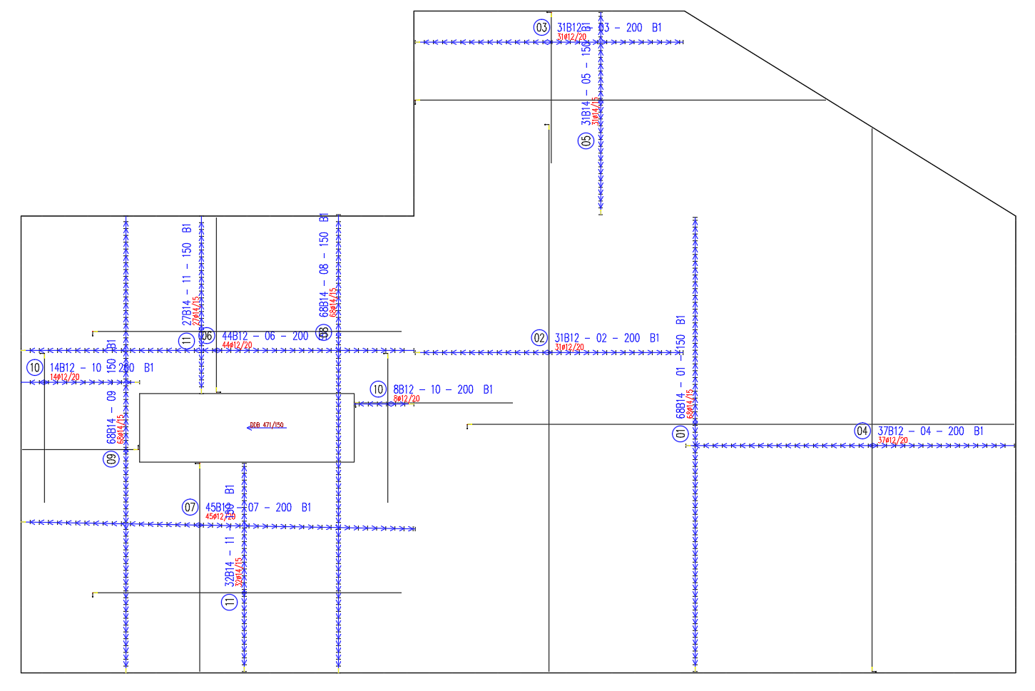 Base reinforcement layout in BAMTEC system