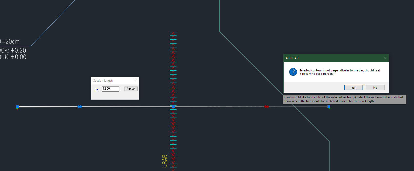 Stretch non-parallel